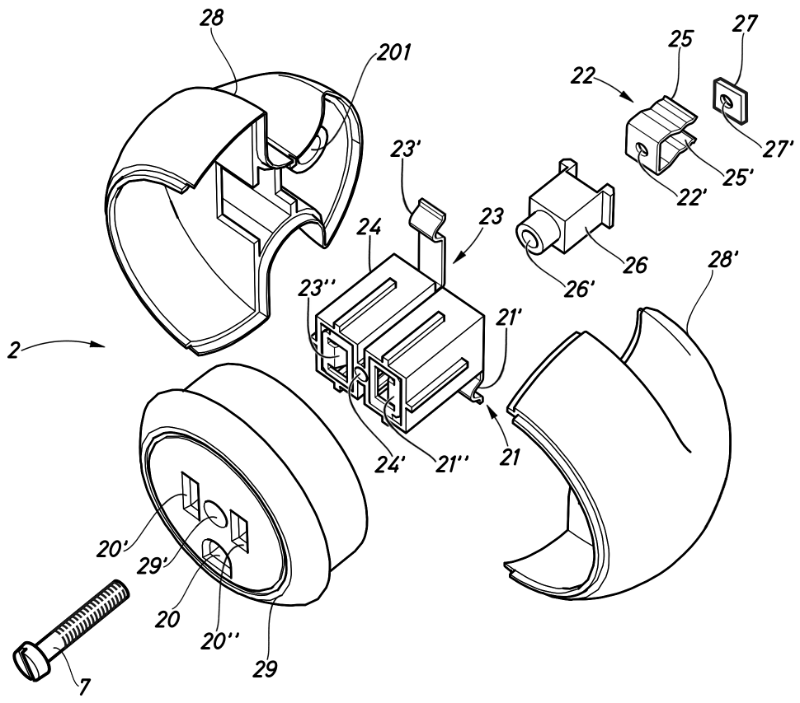 Ejemplo de dibujo técnico 3D para patentes